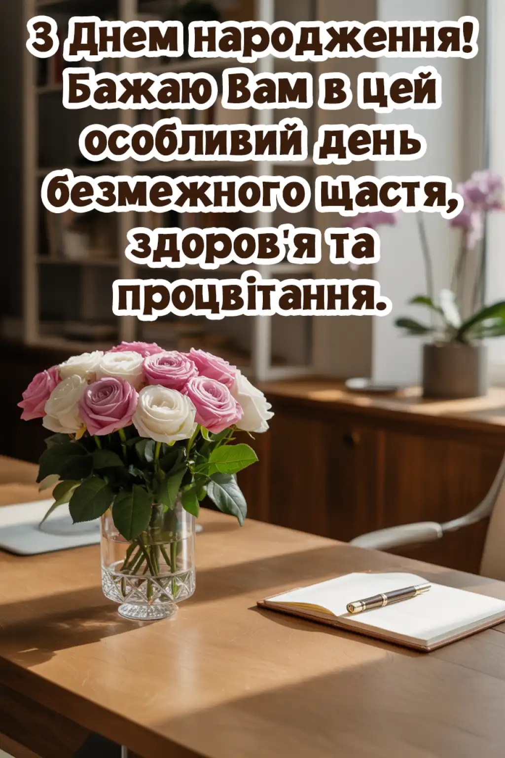 Привітання з днем народження керівниці своїми словами