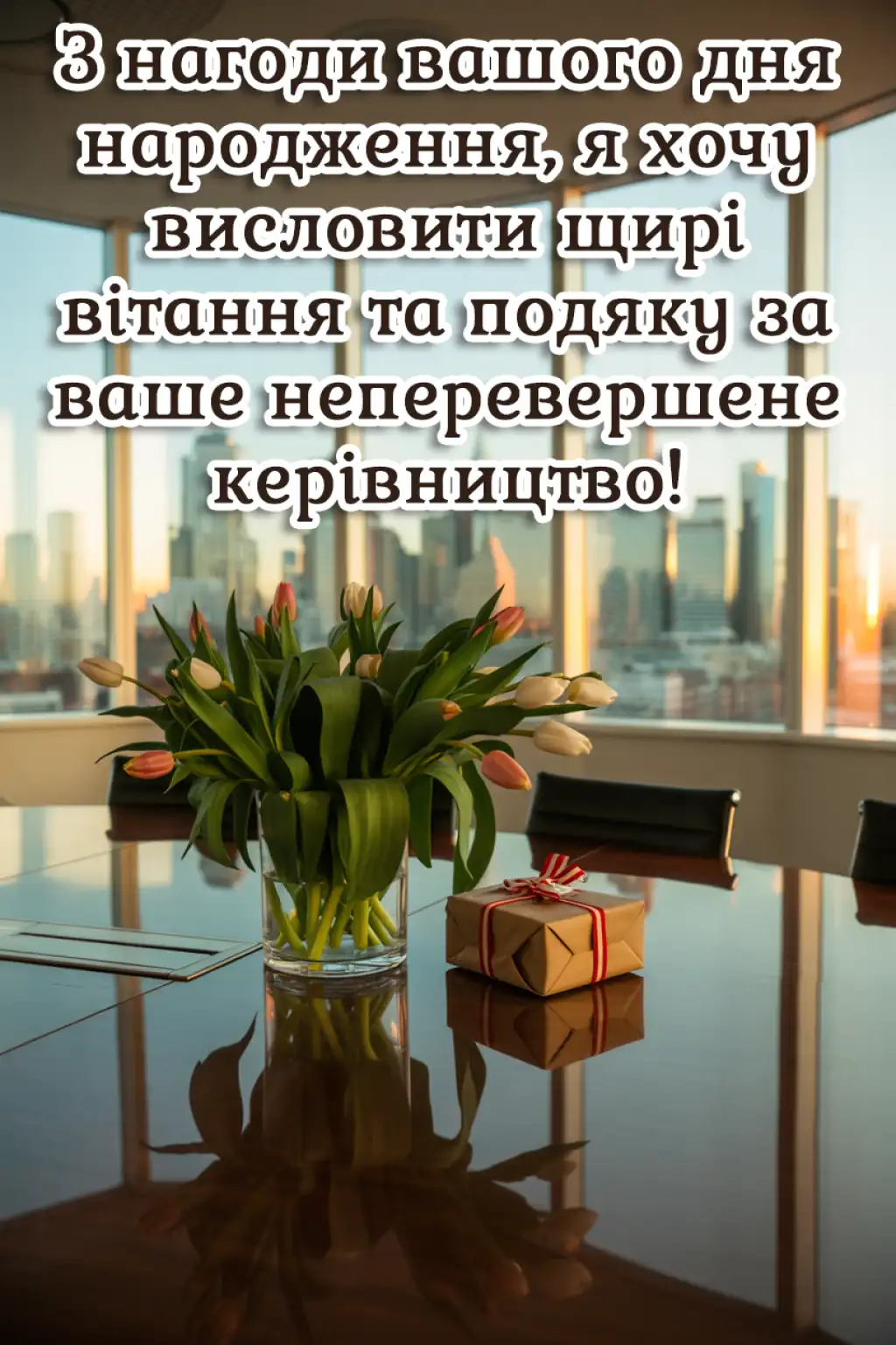 Привітання з днем народження керівниці своїми словами