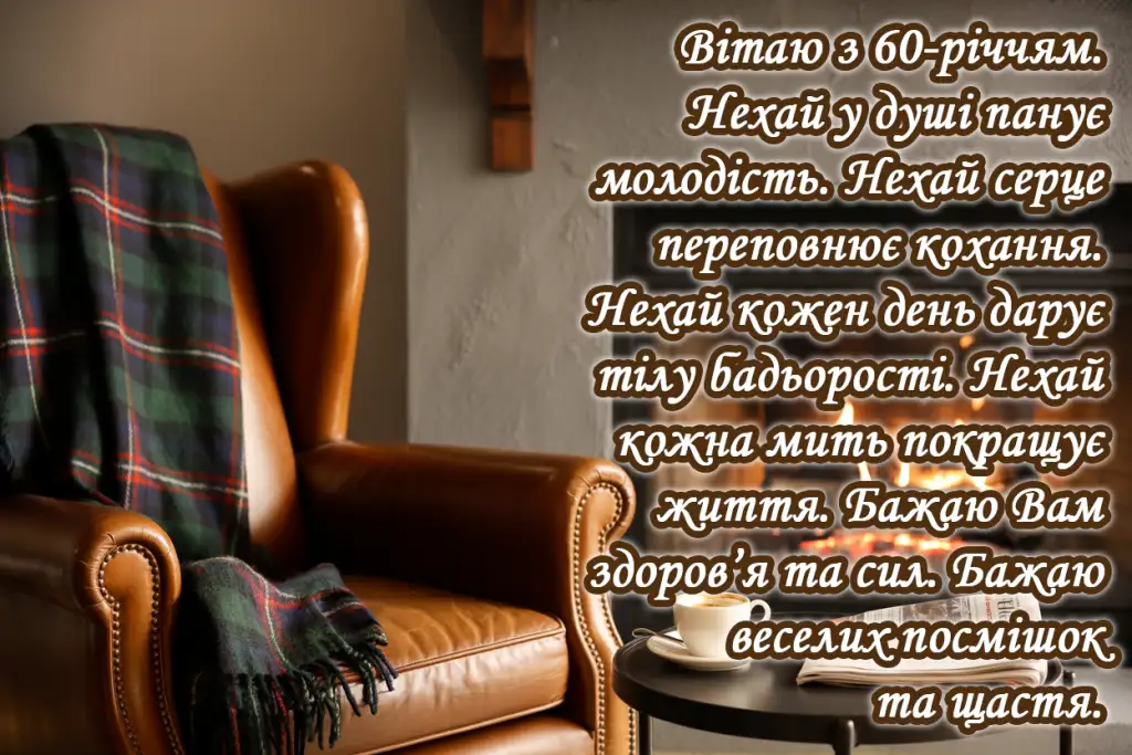 Вже 60 років: привітання з ювілеєм чоловіку
