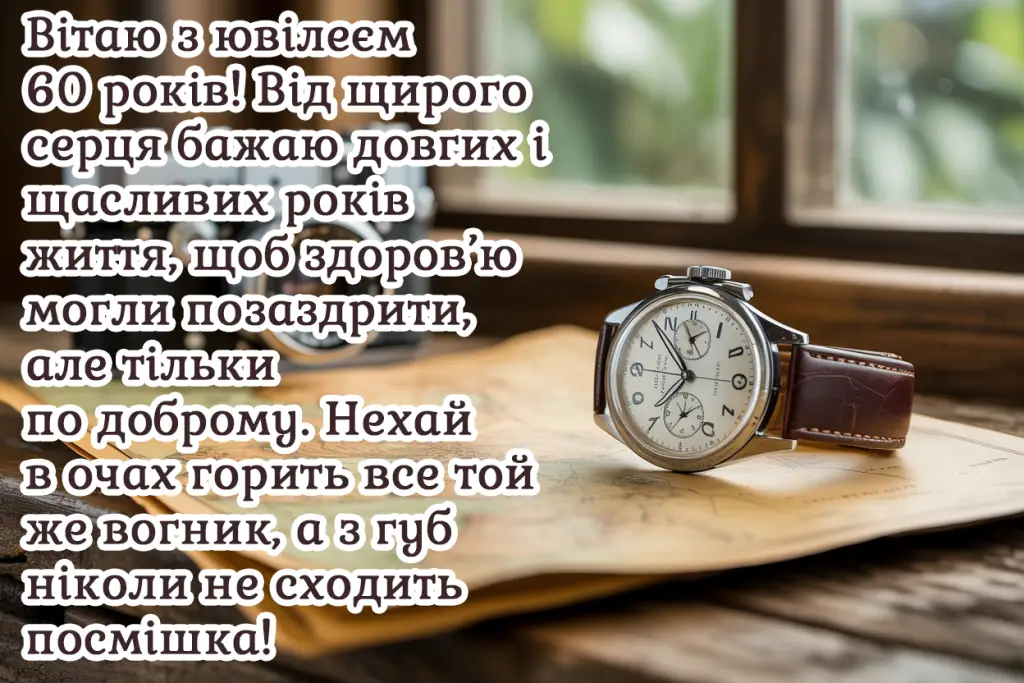 Вже 60 років: привітання з ювілеєм чоловіку