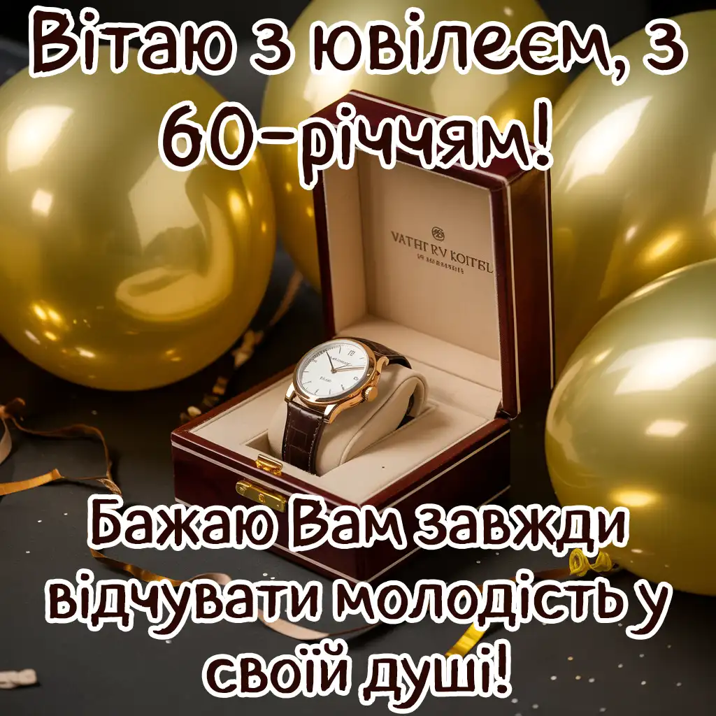 Вже 60 років: привітання з ювілеєм чоловіку