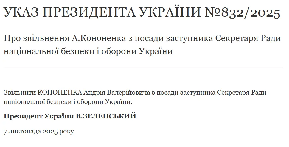 Зеленський звільнив двох заступників секретаря РНБО