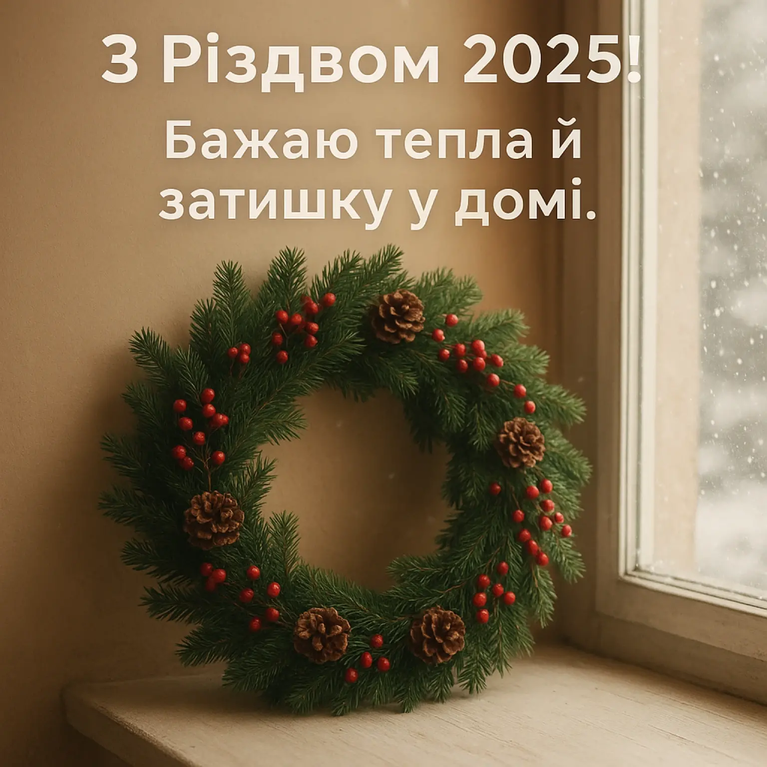 Привітання з Різдвом 2025: світлі побажання для дорогих людей
