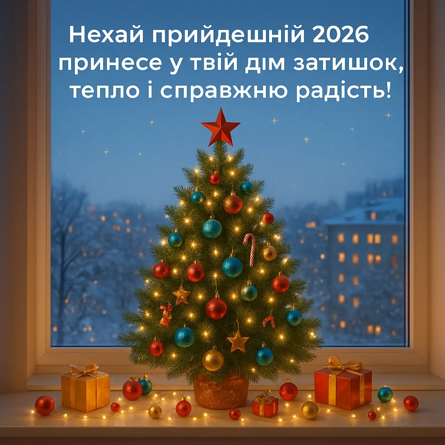 Привітання з прийдешнім новим роком 2026: теплі побажання для найближчих