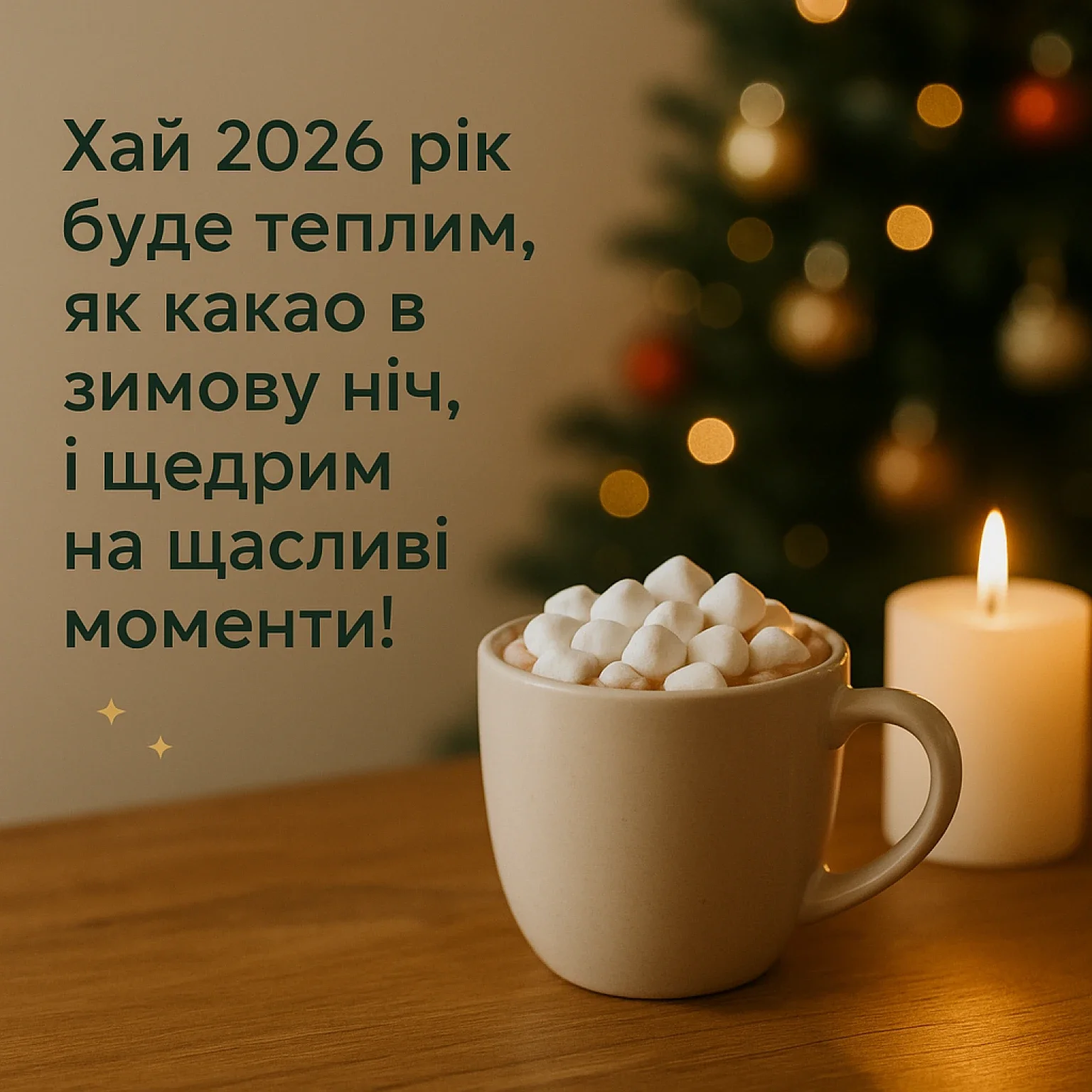 Привітання з прийдешнім новим роком 2026: теплі побажання для найближчих