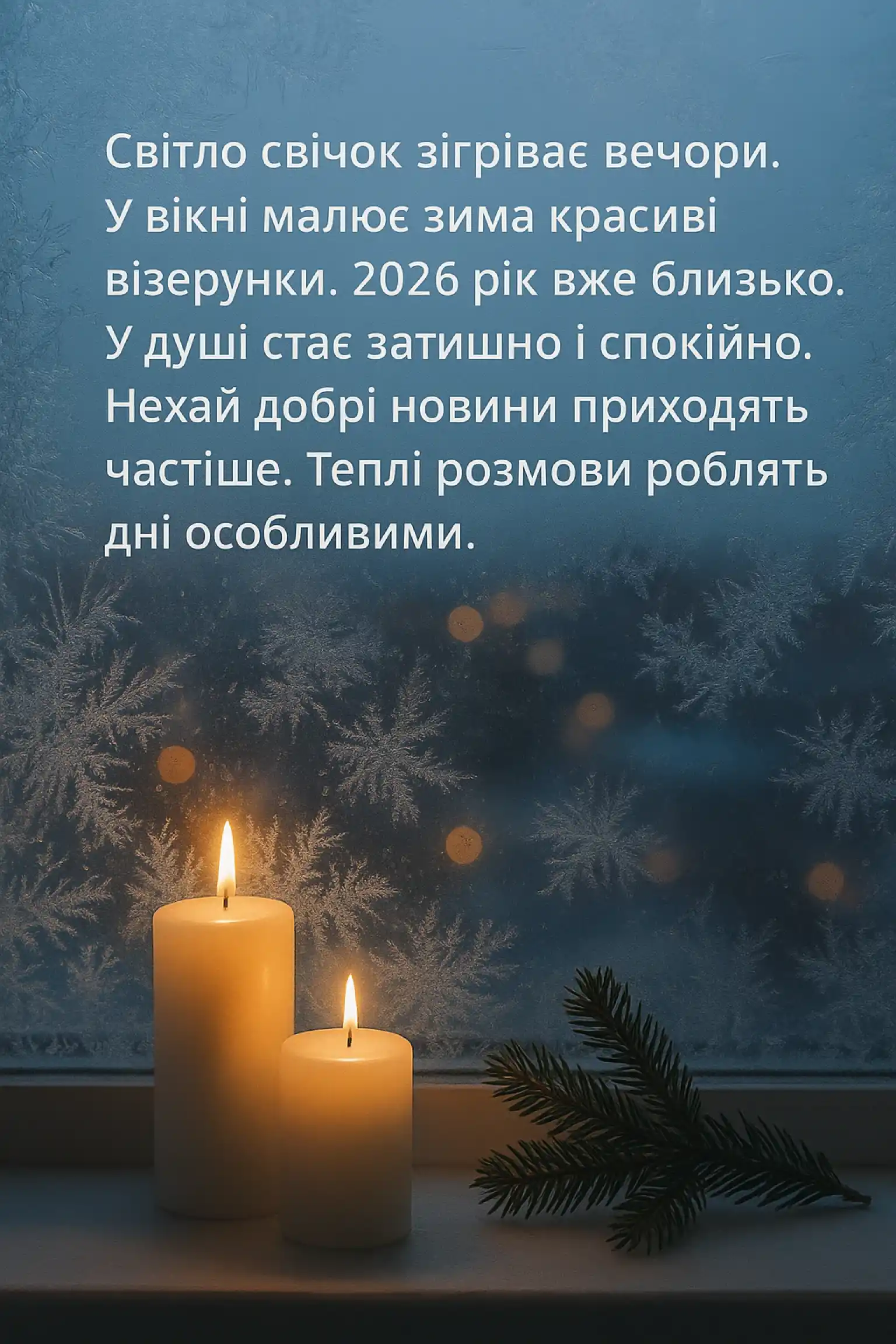 Привітання з прийдешнім новим роком 2026: теплі побажання для найближчих