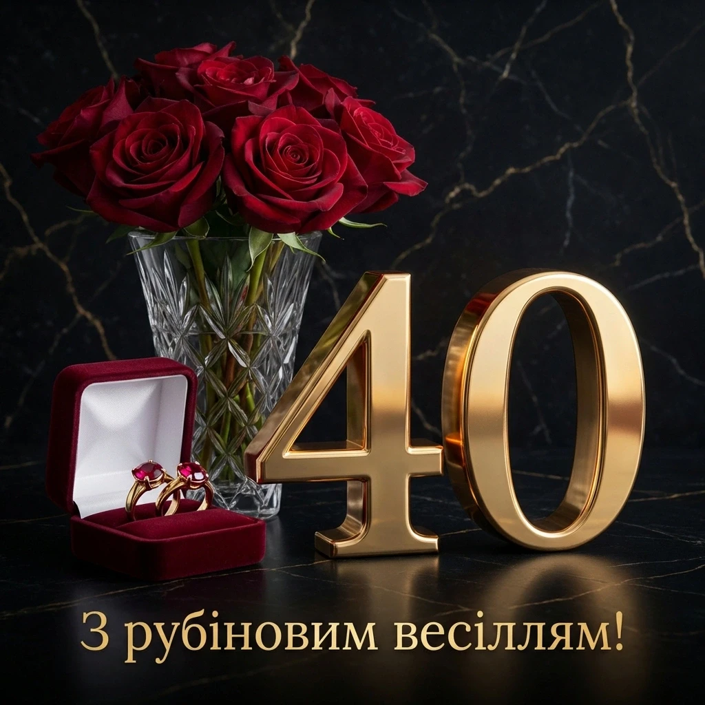 рубінове 40 років весілля