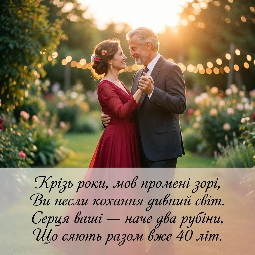 рубінове 40 років весілля