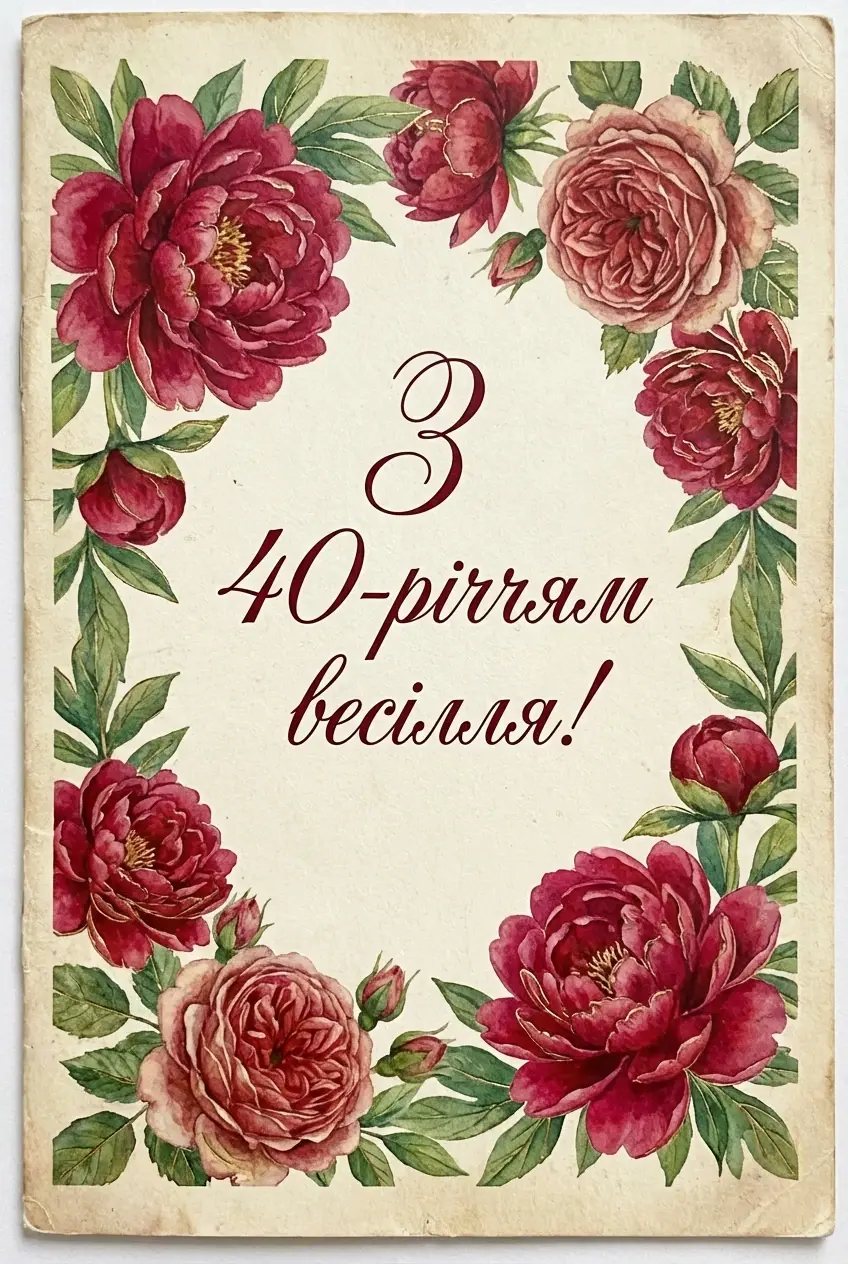 рубінове 40 років весілля