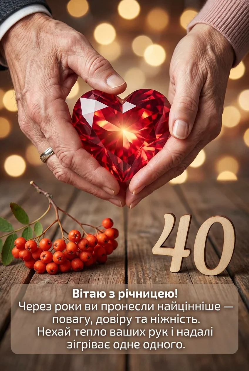 рубінове 40 років весілля