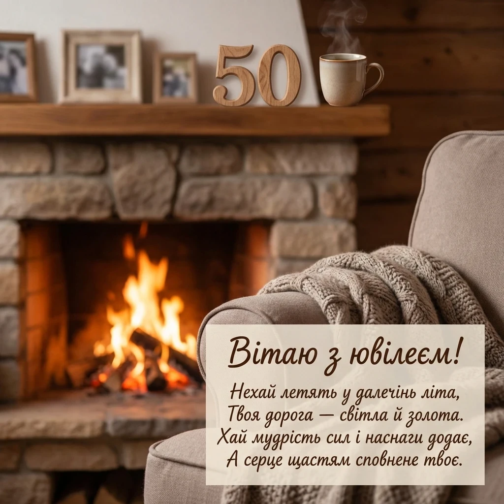 листівки з ювілеєм мужчині 50