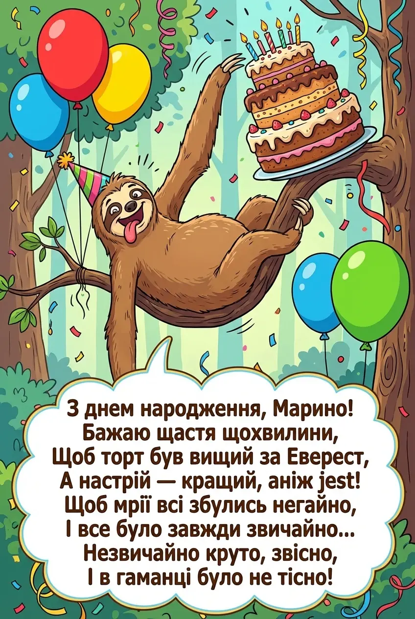 з днем народження Марина картинки українською