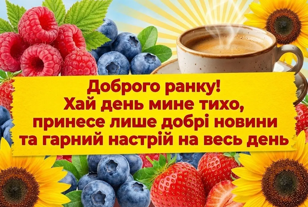 Доброго ранку та гарного настрою на весь день: душевні побажання та красиві картинки