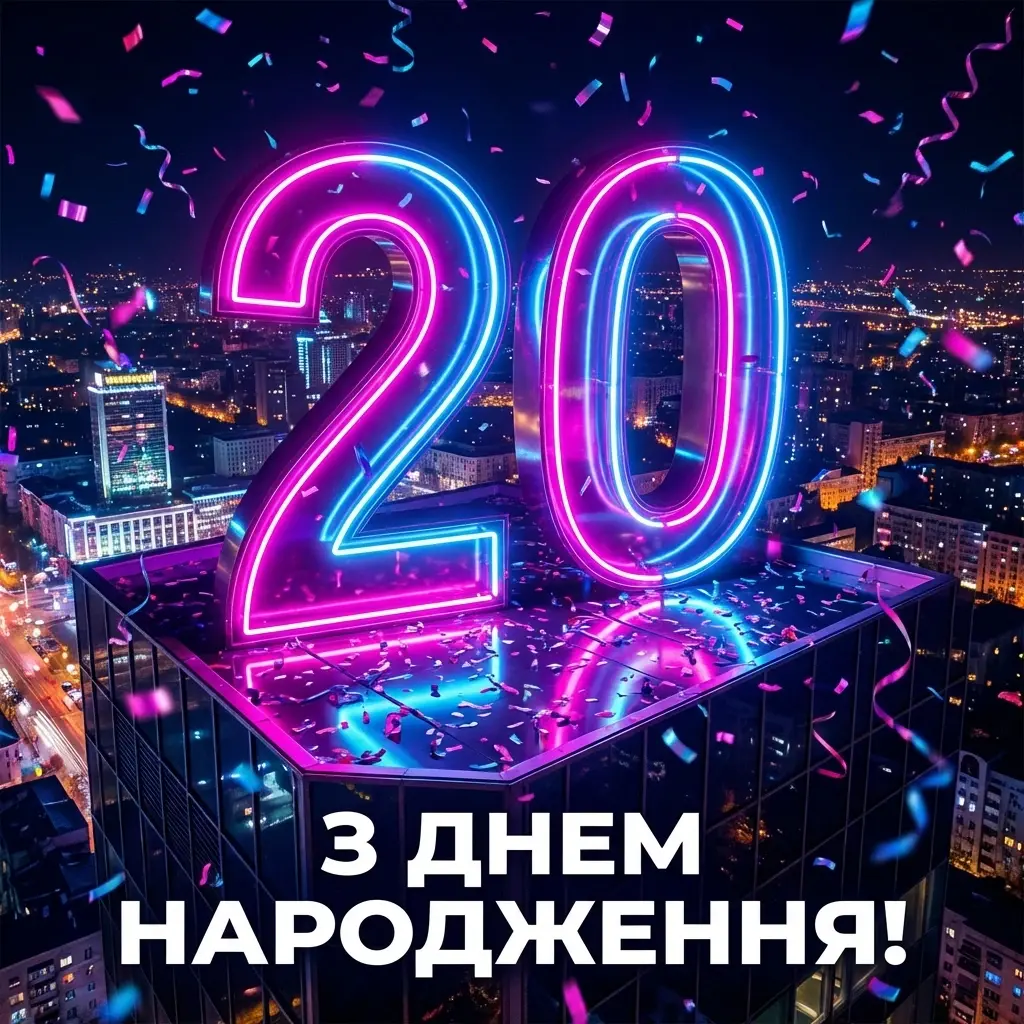 привітання з днем народження 20 років дівчині