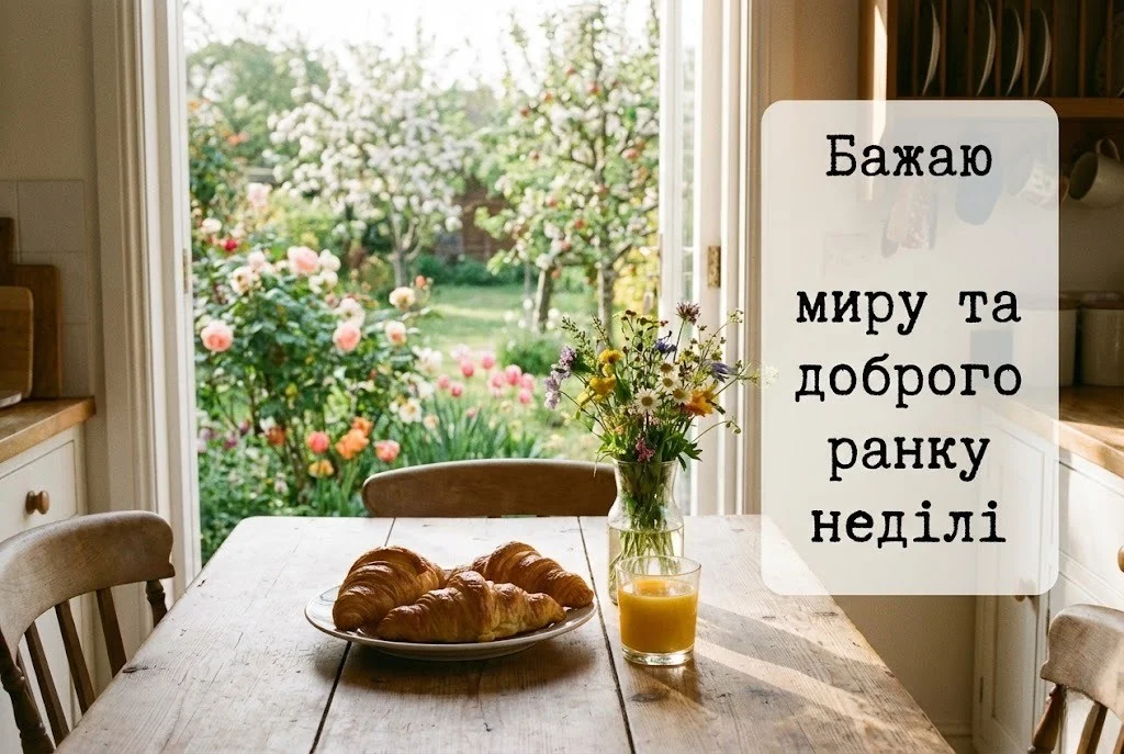 Доброго ранку неділі: душевні вітання та красиві картинки для найкращого вихідного