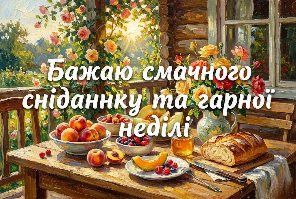Доброго ранку неділя у найкращій добірці душевних картинок та яскравих листівок для гарного настрою