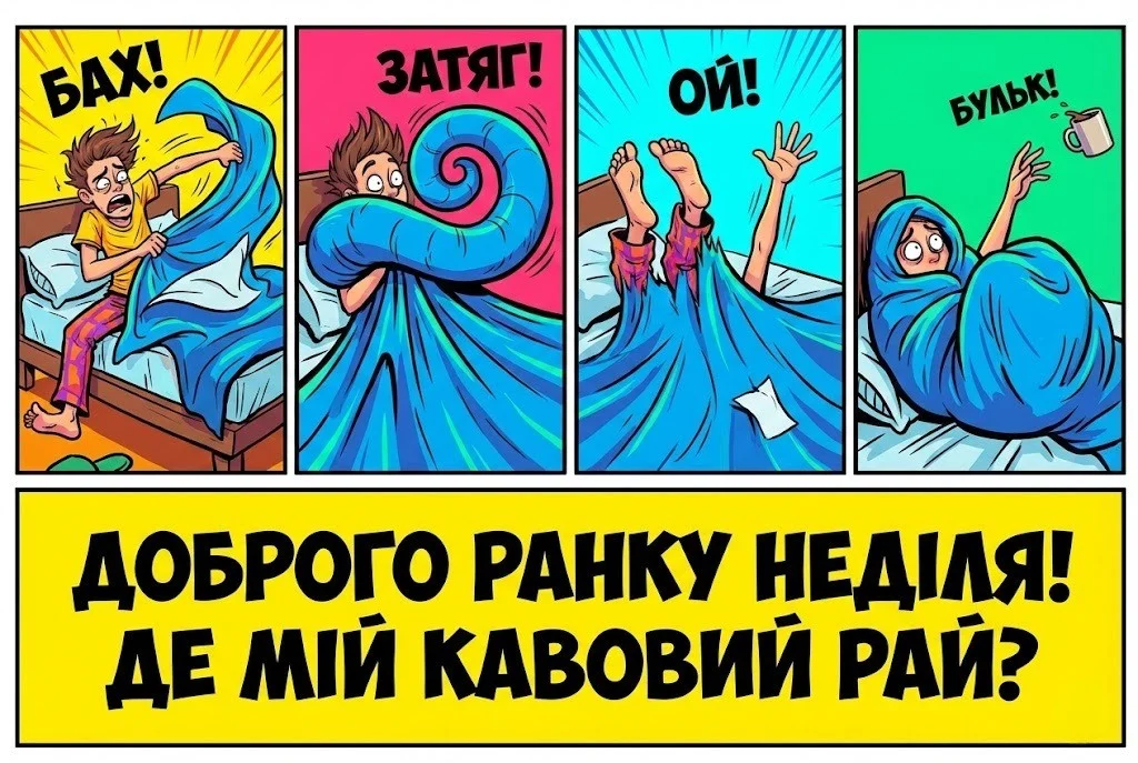 Доброго ранку неділя у найкращій добірці душевних картинок та яскравих листівок для гарного настрою