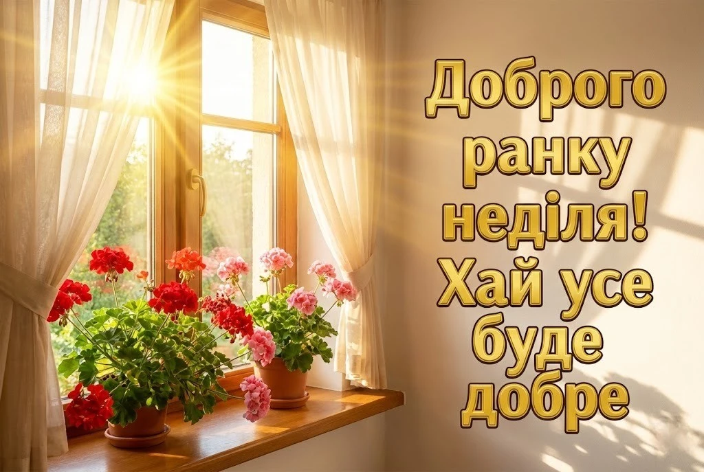 Доброго ранку неділя у найкращій добірці душевних картинок та яскравих листівок для гарного настрою