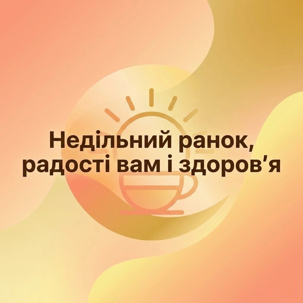 Доброго ранку неділя у найкращій добірці душевних картинок та яскравих листівок для гарного настрою