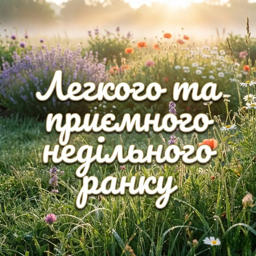 Доброго ранку неділя у найкращій добірці душевних картинок та яскравих листівок для гарного настрою