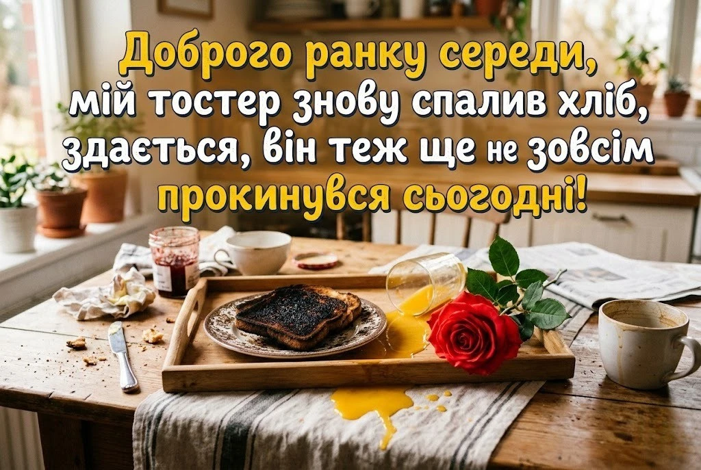 Доброго ранку середи: яскраві картинки та душевні листівки для чудового настрою