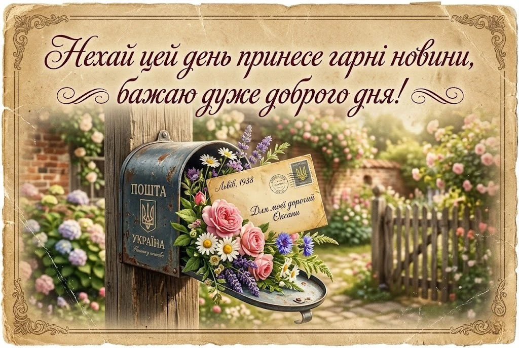 Листівки доброго дня та найтепліші побажання для гарного настрою у картинках