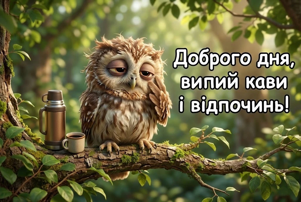 Листівки доброго дня та найтепліші побажання для гарного настрою у картинках