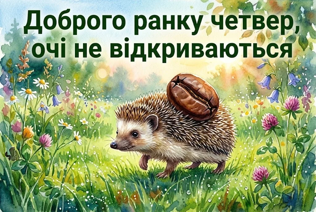 Доброго ранку, четвер: прикольні картинки та щирі побажання для гарного настрою