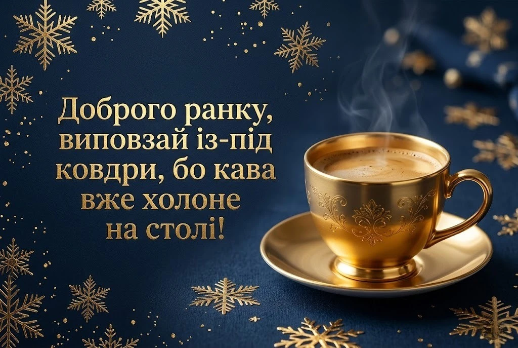 Картинки доброго зимового ранку: найкращі листівки та щирі побажання для затишного початку дня