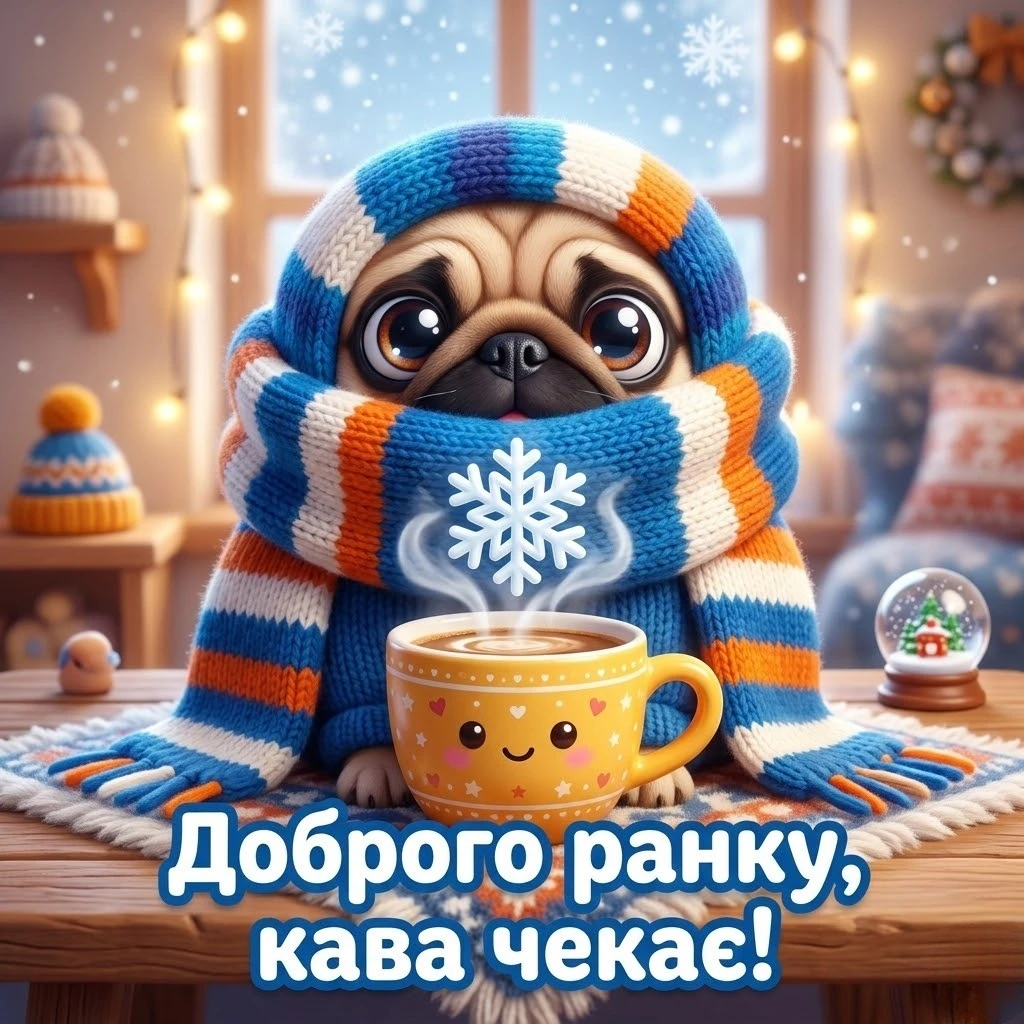 Картинки доброго зимового ранку: найкращі листівки та щирі побажання для затишного початку дня