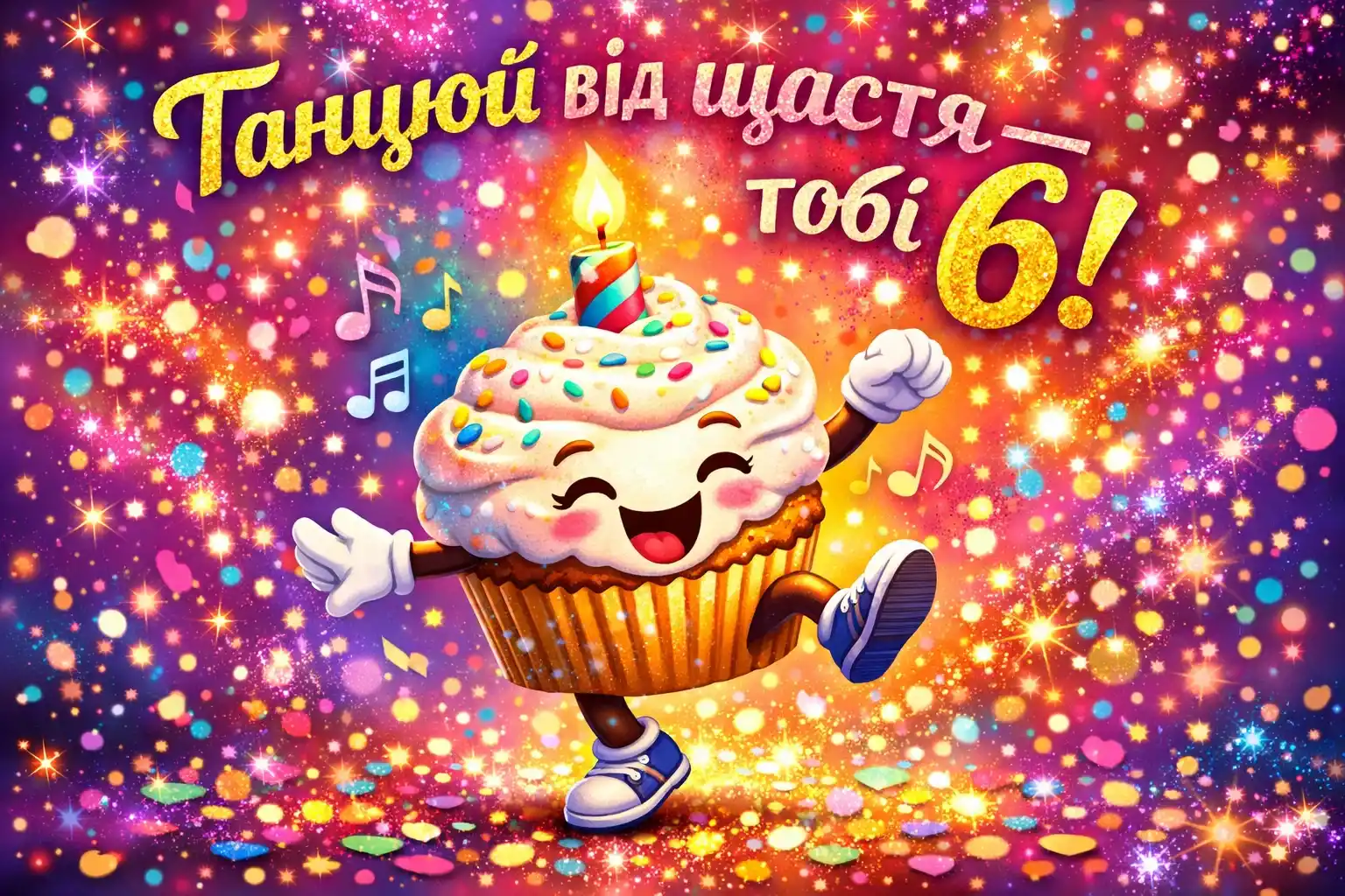 Привітання з днем народження для дівчинки на 6 років своїми словами