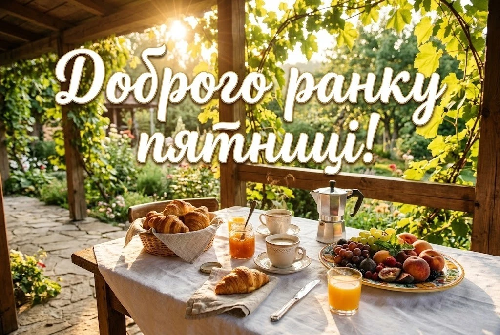 Доброго ранку п’ятниці та найкращі картинки з душевними побажаннями для гарного настрою