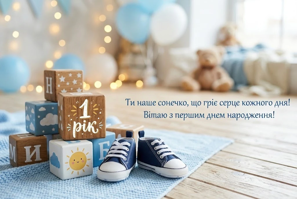 Добірка привітань з днем народження сина на 1 рік від мами з побажаннями