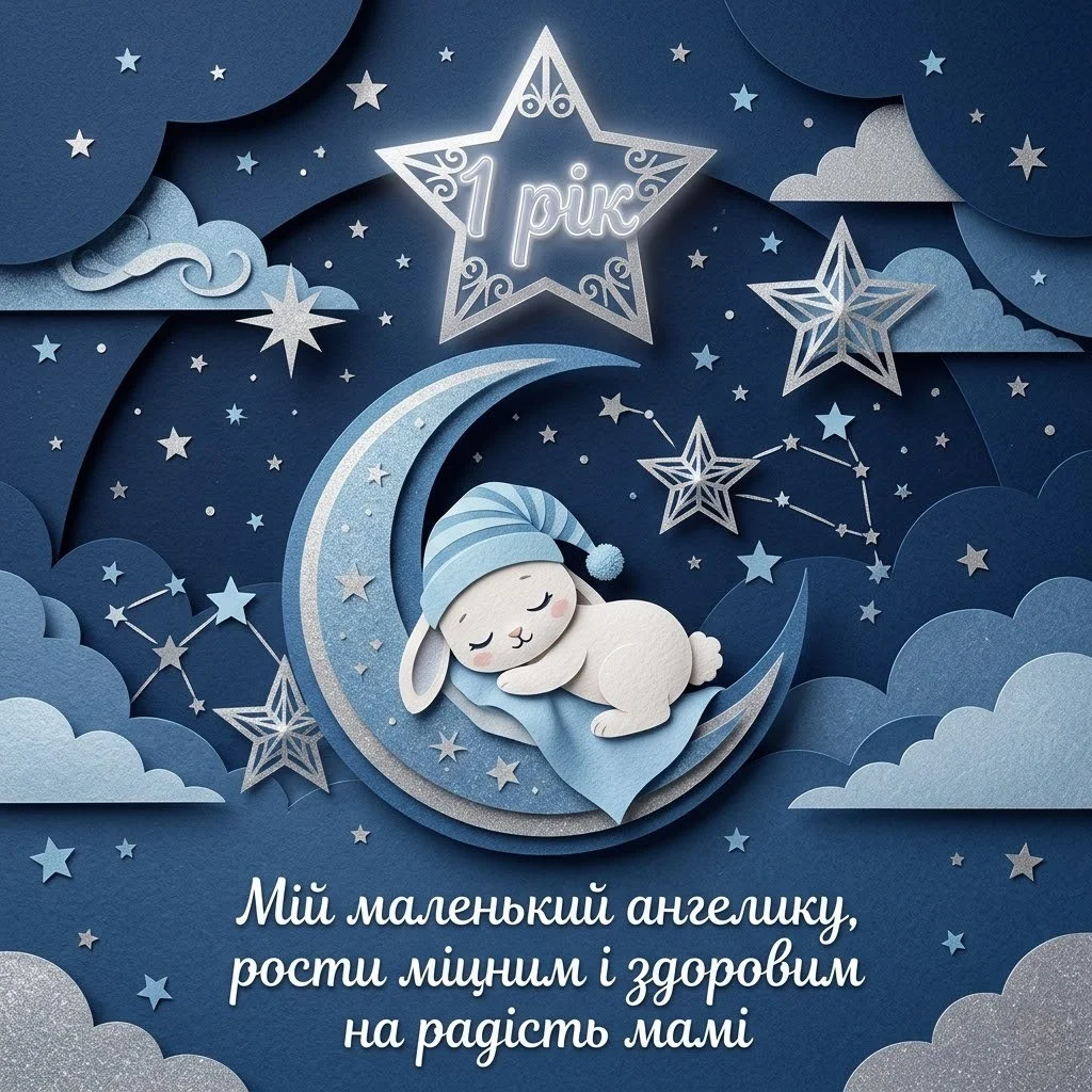 Добірка привітань з днем народження сина на 1 рік від мами з побажаннями
