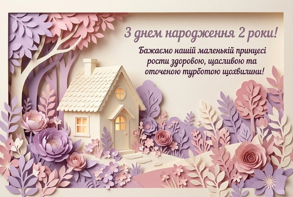 Привітання з днем народження дівчинці на 2 роки: щирі та милі побажання