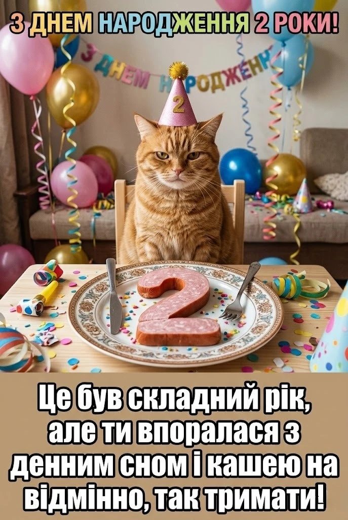 Привітання з днем народження дівчинці на 2 роки: щирі та милі побажання