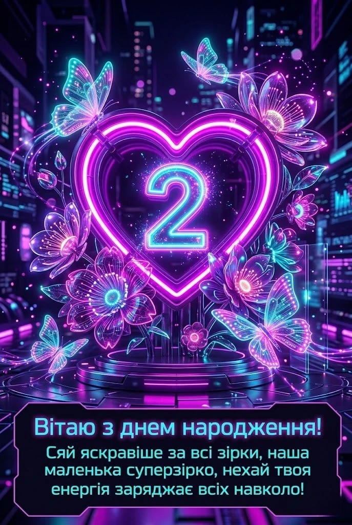 Привітання з днем народження дівчинці на 2 роки: щирі та милі побажання