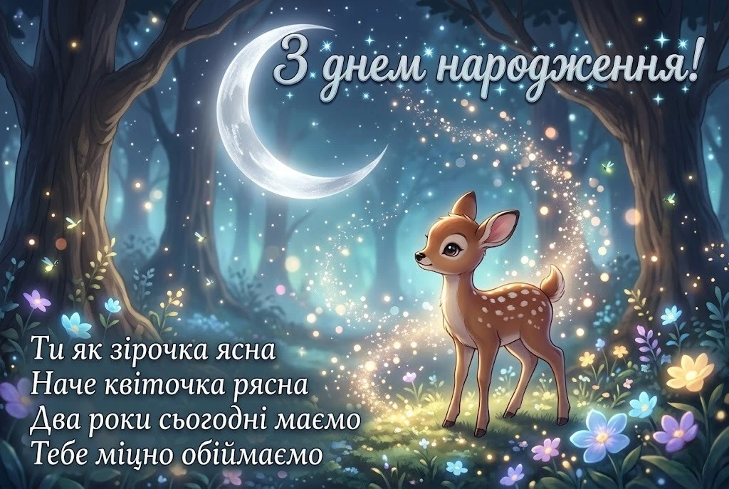 Привітання з днем народження дівчинці на 2 роки: щирі та милі побажання