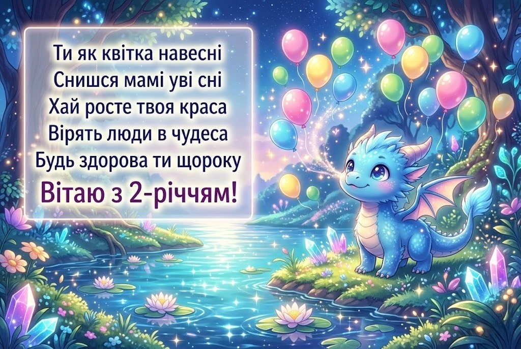 Привітання для маленької принцеси: племінниці виповнюється 2 роки