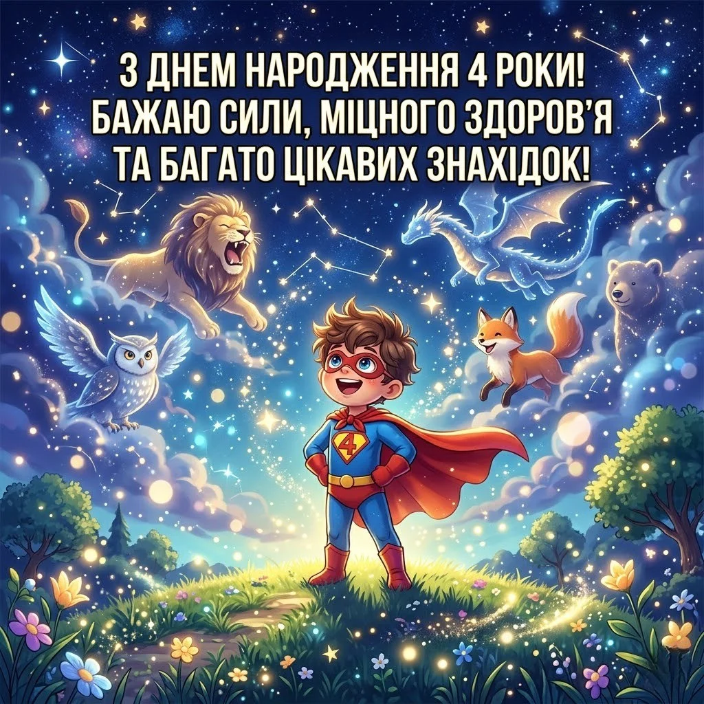 4 роки хлопчику: підбірка побажань для сина, онука та похресника