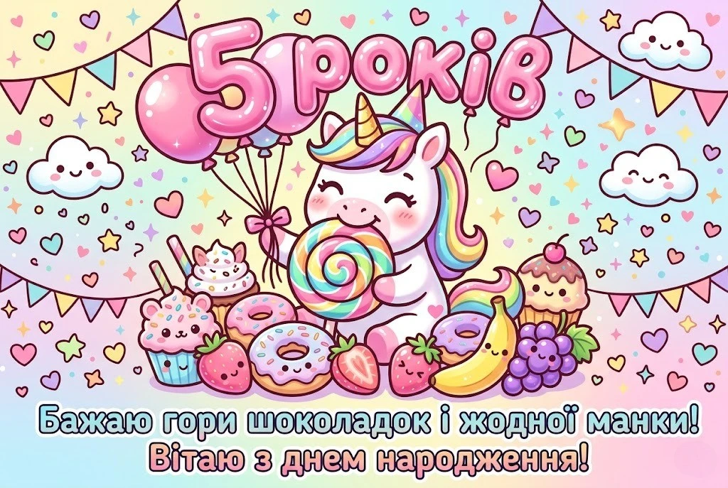 З днем народження, принцесо! Найкращі побажання на 5 років дівчинці