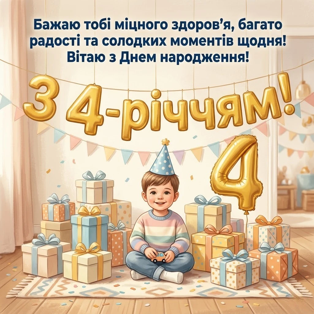 Як красиво привітати дитину з 4-річчям: добірка щирих слів