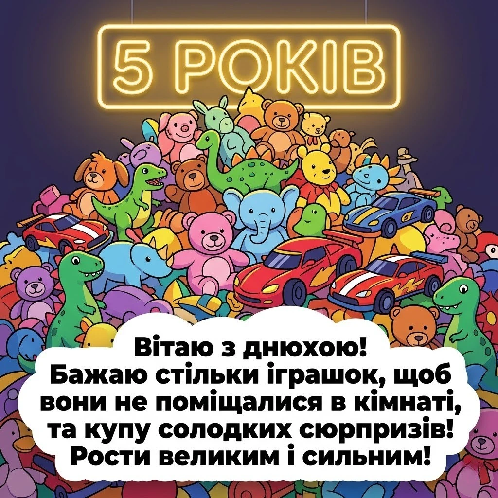 Привітання з 5-річчям сина: від душі, своїми словами та у віршах