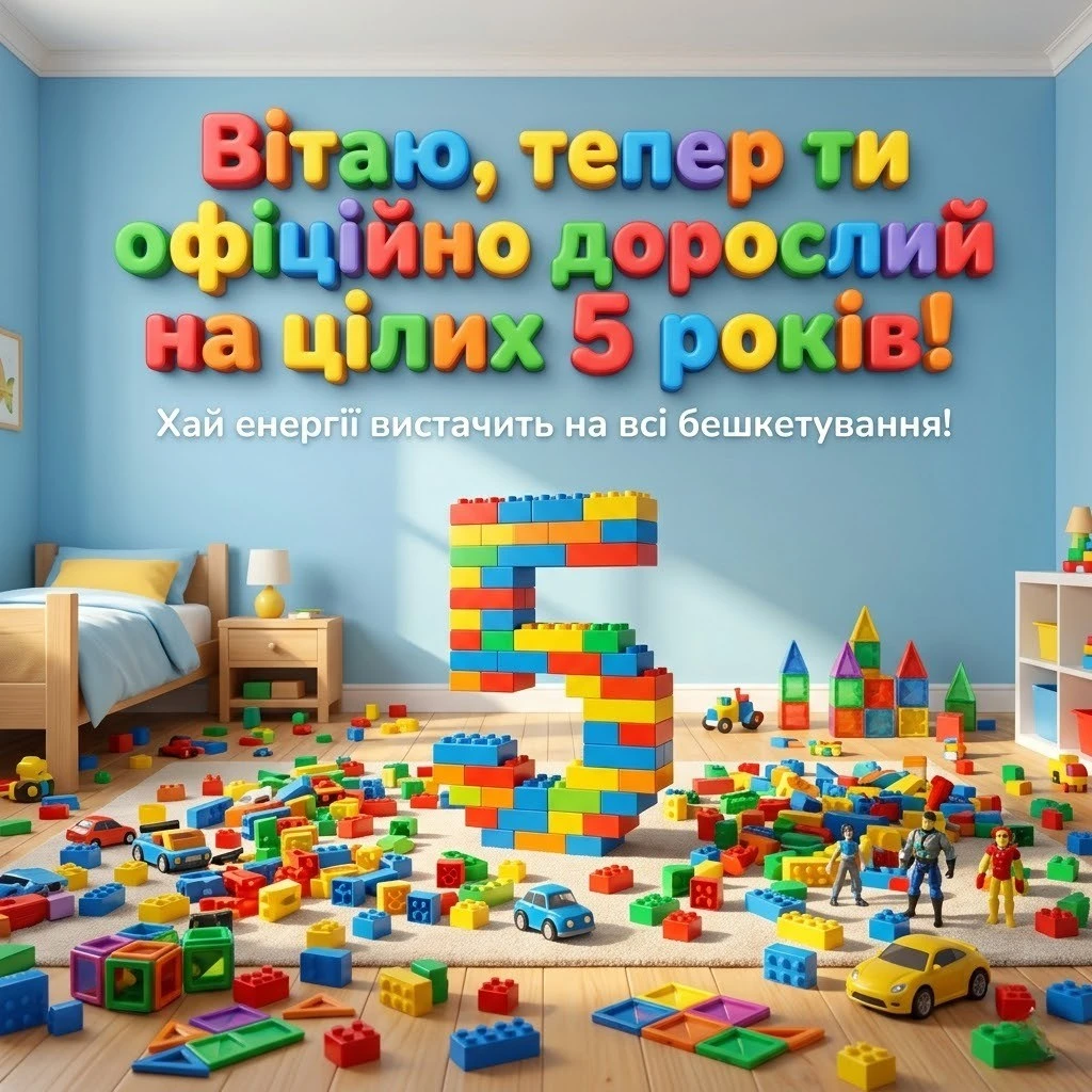 Привітання з 5-річчям сина: від душі, своїми словами та у віршах