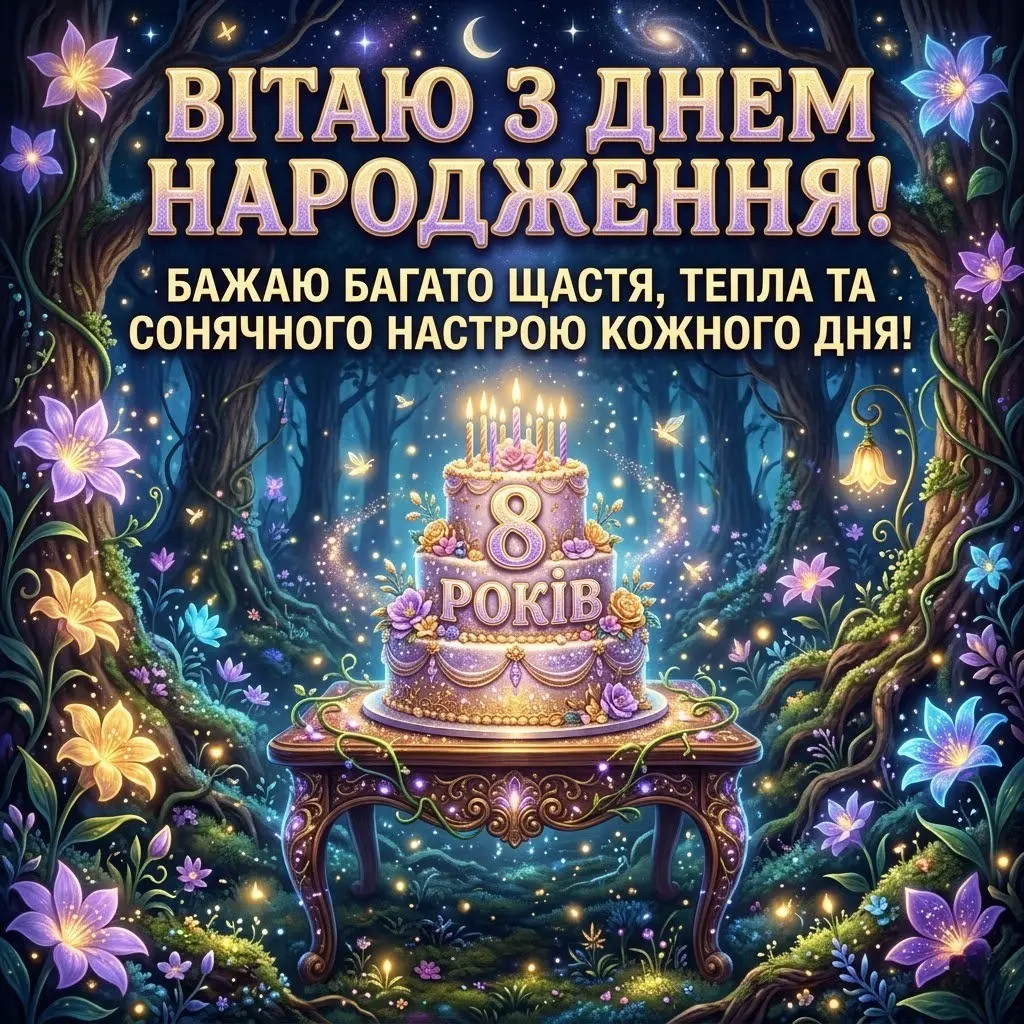 Чарівні привітання для восьмирічної іменинниці у віршах та прозі