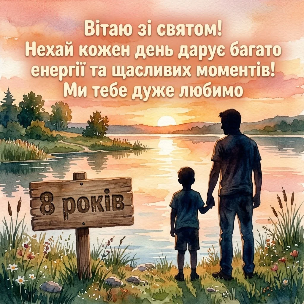 Вісім років сину: привітання, що зігрівають серце та надихають на успіх