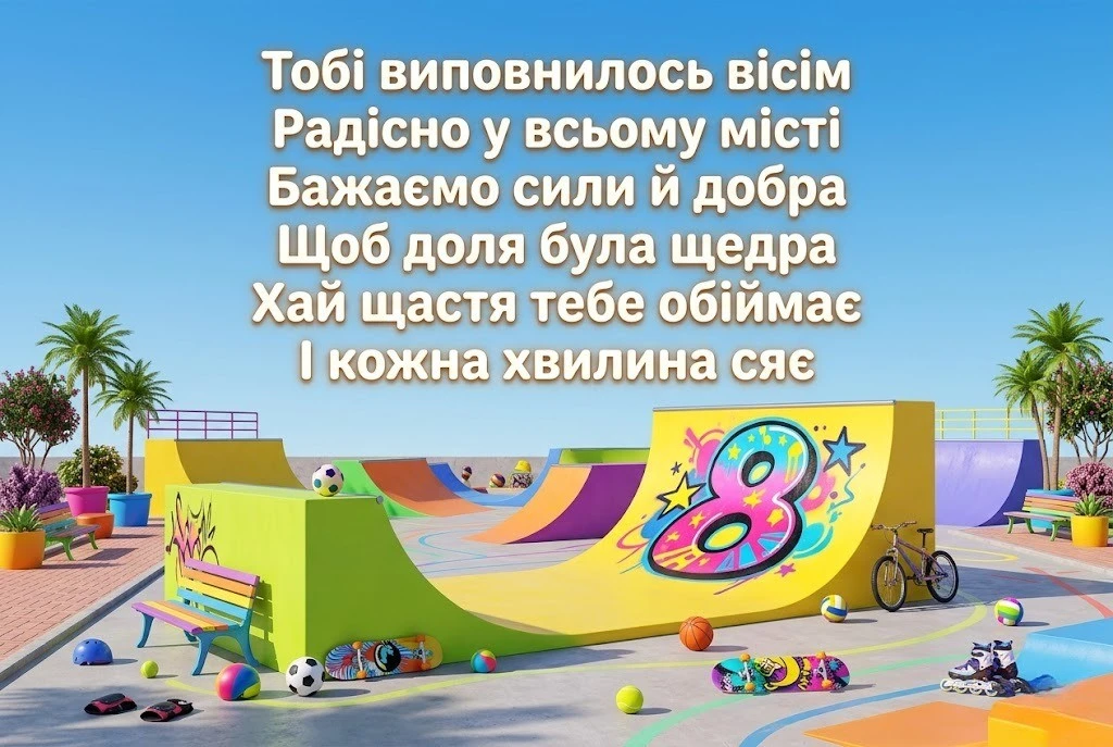 Вісім років сину: привітання, що зігрівають серце та надихають на успіх