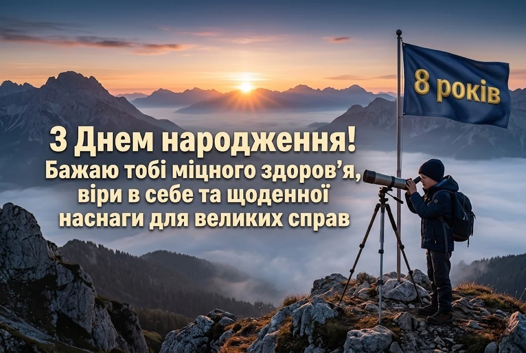 Вісім років сину: привітання, що зігрівають серце та надихають на успіх