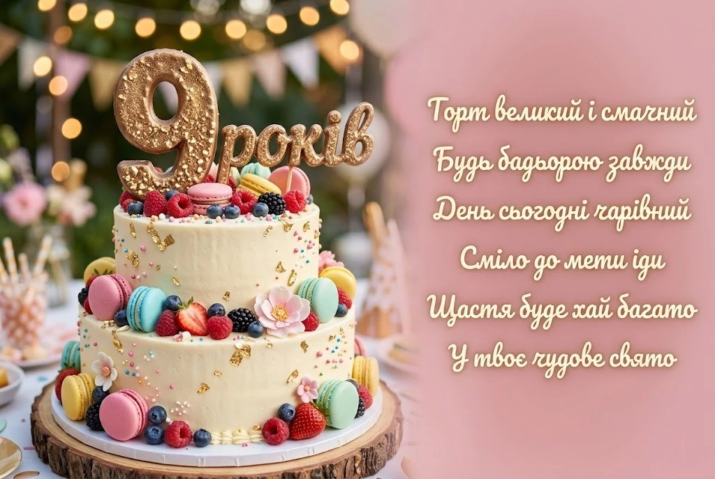 Привітання з днем народження 9 років дівчинці: від мами, тата та всієї родини