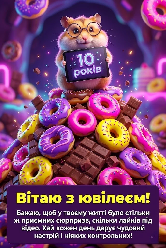 Чудові картинки з днем народження дівчинці на 10 років для соцмереж та месенджерів